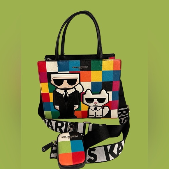 New KARL LAGERFELD PARIS Marble Crossbody Bag - Picture 15 of 16